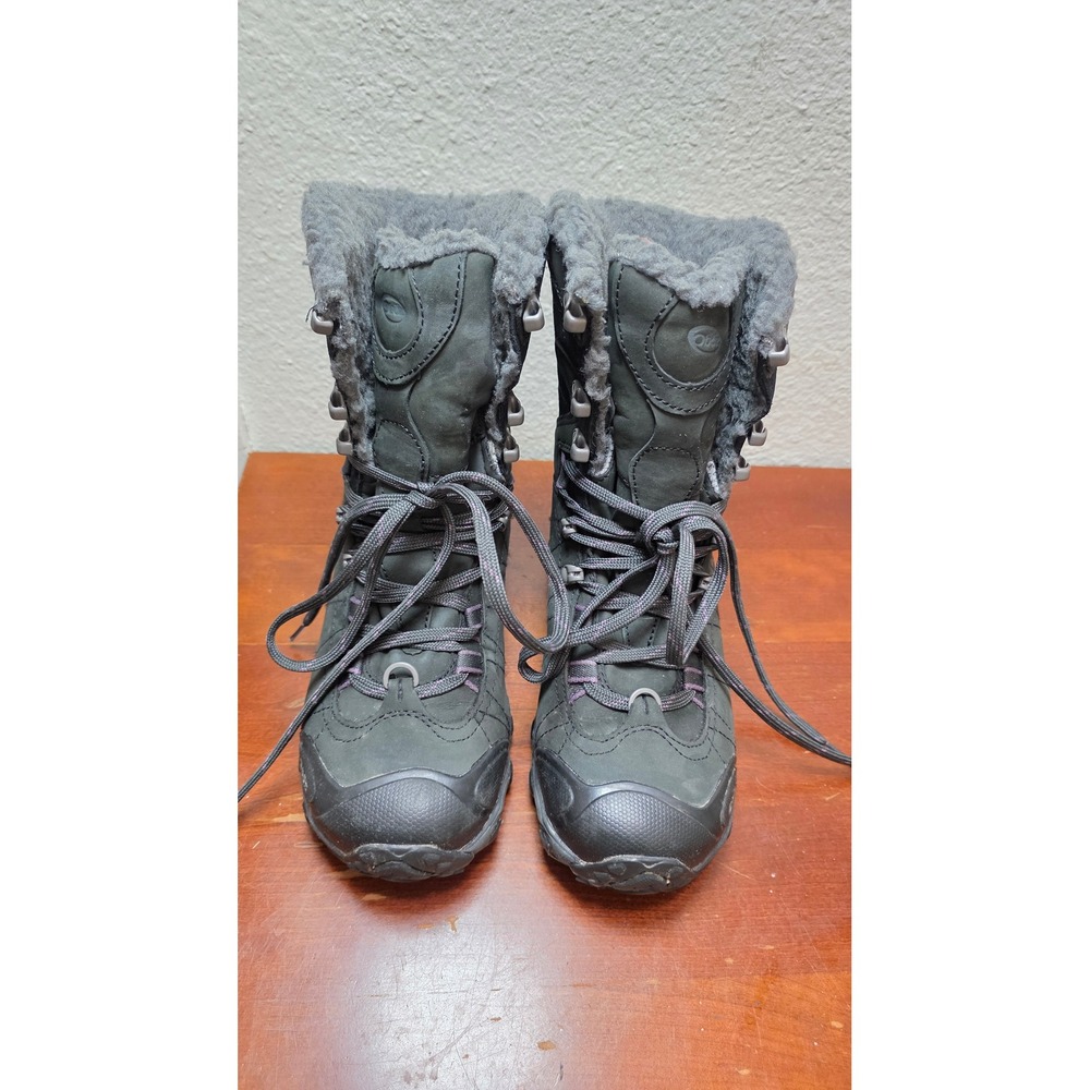 Oboz Bridger 7 Insulated B-DRY Winter Boots Womens 7 Black Waterproof Hiking